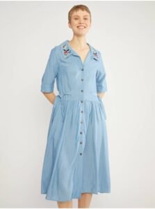 Light blue Ladies Shirt Dress