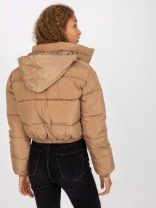 Short winter jacket Iseline camel