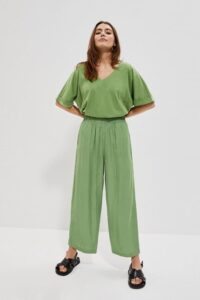 Viscose trousers with wide