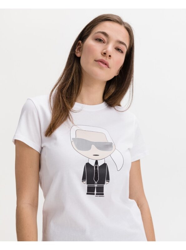 White Women's T-Shirt Karl Lagerfeld