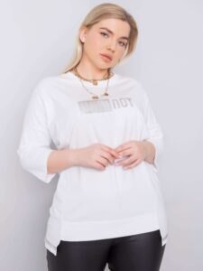 White cotton blouse plus sizes