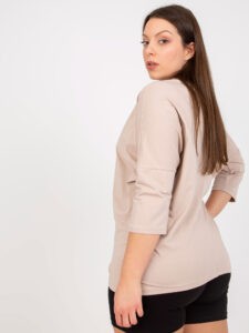 Beige blouse of large size