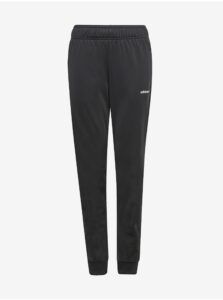 Black Girls' Sweatpants with Zippered Pockets Adidas