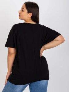 Black loose blouse plus size