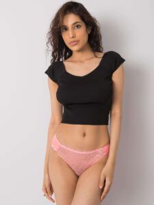 Coral cotton panties with