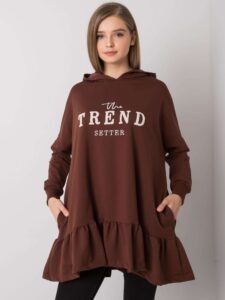 Dark brown sweatshirt with