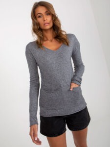 Dark gray women's classic sweater