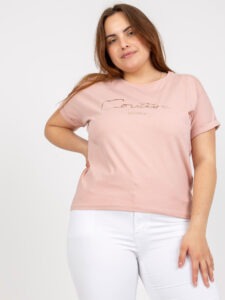Dusty pink women's T-shirt plus