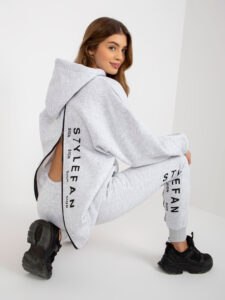 Light grey women's tracksuit with