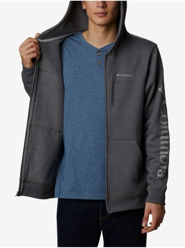 Dark Grey Men's Fleece Zipper Sweatshirt