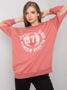 Dusty pink oversized cotton sweatshirt