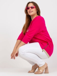 Fuchsia blouse of larger size for
