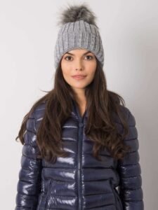 Gray insulated hat with