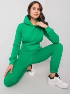 Green sweatshirt with trousers