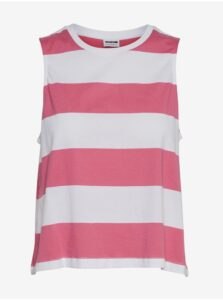 Pink-White Striped Tank Top Noisy May
