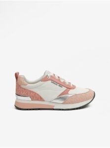 Pink and White Womens Sneakers Michael Kors