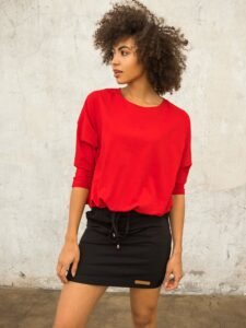 Red oversize blouse FOR