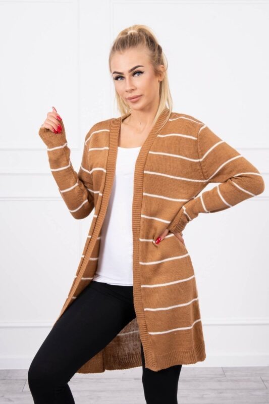 Striped camel sweater