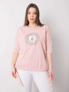 Subdued pink oversize women's blouse