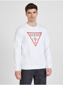 White Men's Sweatshirt Guess