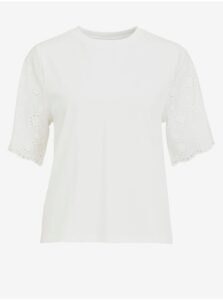 White T-shirt VILA Silinia
