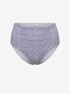 White-blue floral swimsuit bottom ONLY