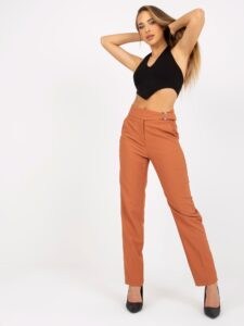 Women's copper trousers made of