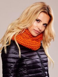 Women's orange scarf with