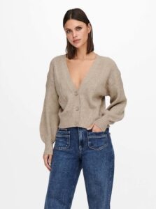 Beige Women's Ribbed Cardigan ONLY