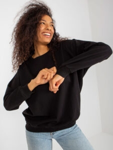 Black women's basic hoodie in