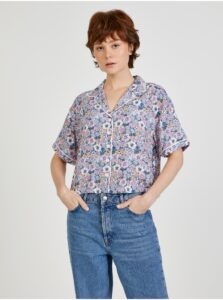 Blue-Pink Women's Patterned Shirt VANS Retro