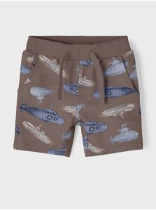 Brown Boys Patterned Shorts name it