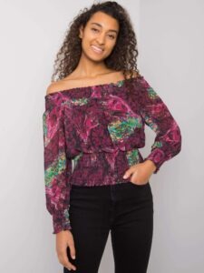 Purple Spanish blouse with
