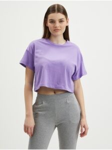 Purple crop top T-shirt Noisy May
