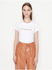 White Women's T-Shirt Armani Exchange