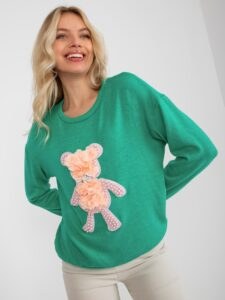 Women's turquoise classic sweater with