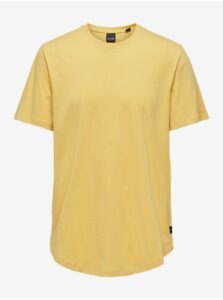 Yellow Mens Extended Basic T-Shirt ONLY &