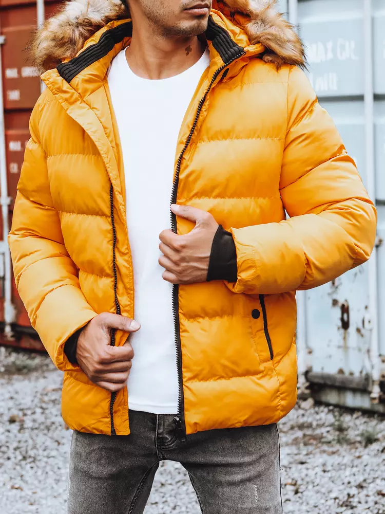 Yellow Men's Quilted Winter