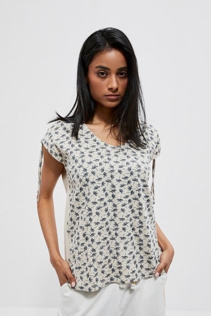 Cotton T-shirt with adjustable