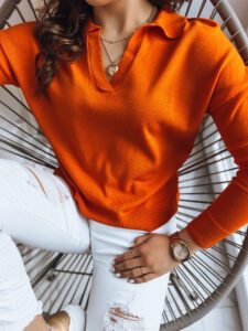 Women's sweater ORBILLA orange