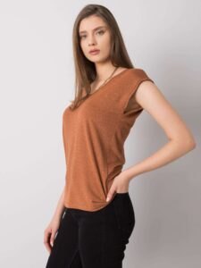 Brown striped blouse by Giselle