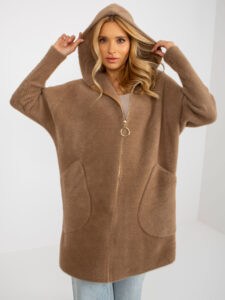 Light brown coat made of alpaca with