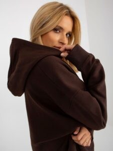 Dark brown hoodie with loose