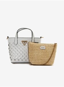 White Ladies Patterned Handbag 2in1 Guess Aqua
