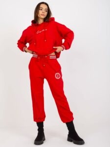 Red tracksuit with