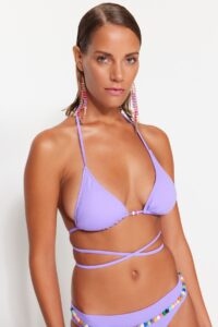 Trendyol Bikini Top - Purple