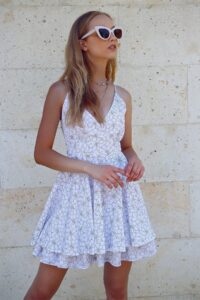 Trend Alaçatı Stili Women's White Double Breasted Collar Skirt