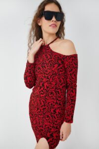Koton Women's Red Patterned