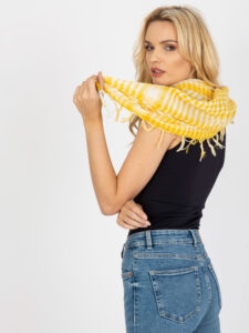 Yellow and white scarf