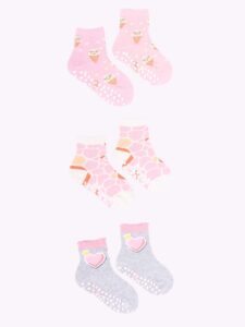 Yoclub Kids's Girls' Cotton Socks Anti Slip